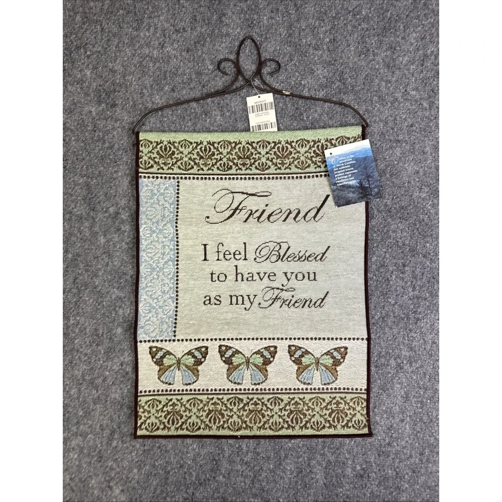 Manual Woodworkers & Weavers Hanging Tapestry With Hanger New Blessed Friend